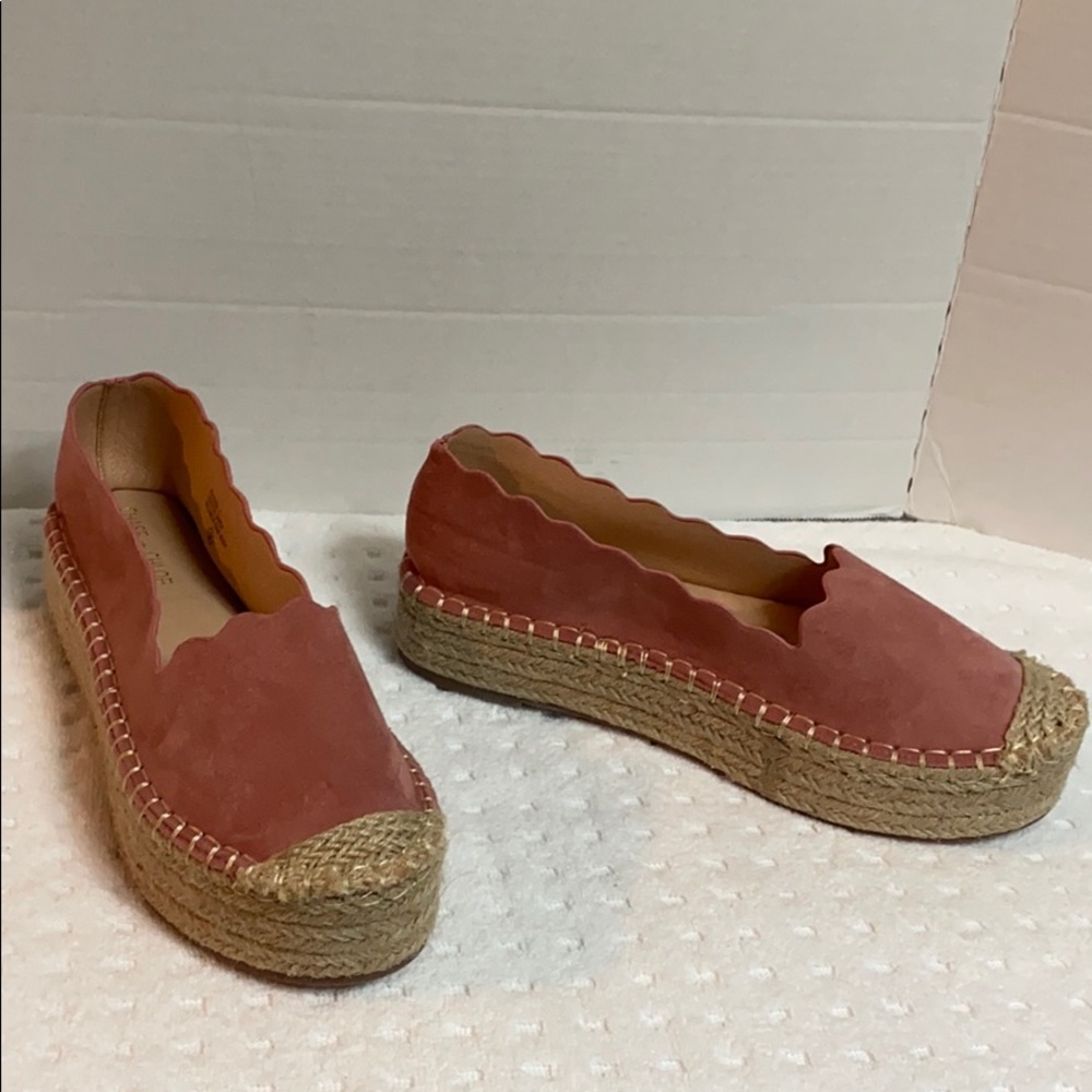 Chase+Chloe Blush Mauve Espadrilles NWOT